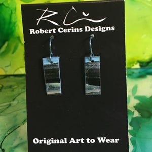 Dark Waters Handmade, Hand-Painted & Lightweight Earrings, Hypoallergenic Niobium Ear Wires, Guaranteed Comfortable Or Your Money Back, Fun,