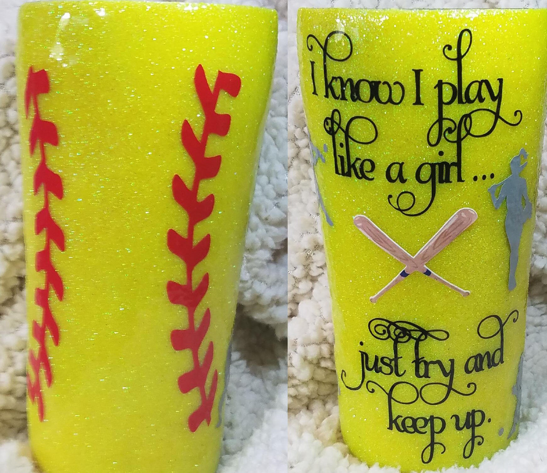 Softball Tumbler Etsy
