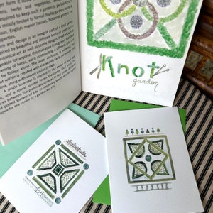 Knot Garden Watercolor Notecard Set of Two