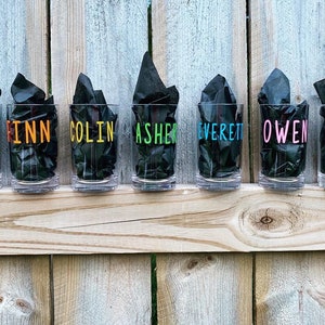 Small 8oz Horizontal Personalized Acrylic Cup With Name Decal, Shatterproof