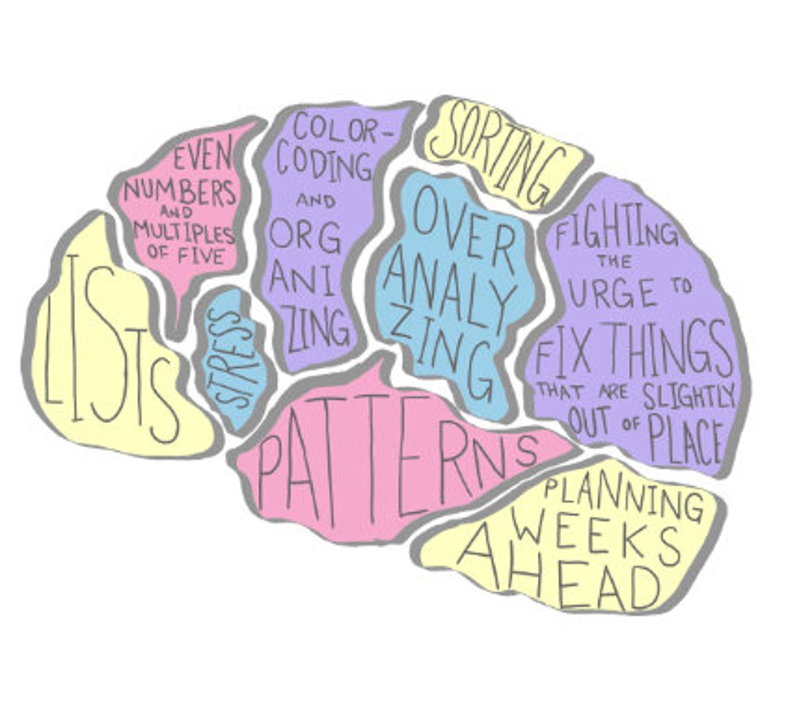 Type A Personality Pastel Brain Sticker Etsy
