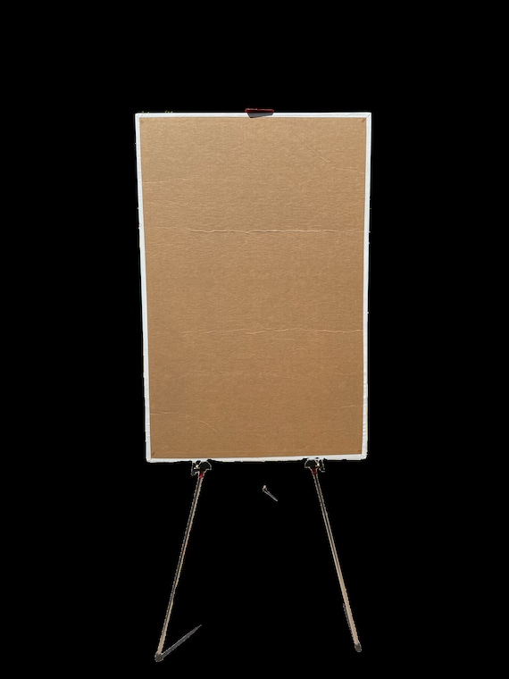 Artist Italian FOME Metal Travel Folding Painting & Drawing Easel, Display,  Paint, Multi Use, White ,black With Storage Case, Made in Italy 