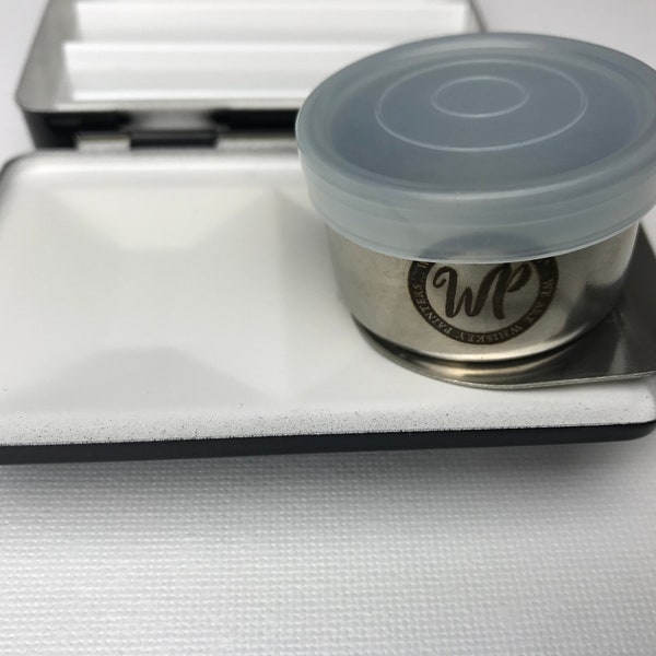 Artist Palette Cup Stainless Steel clip on airtight seal, holds 17.5 ml