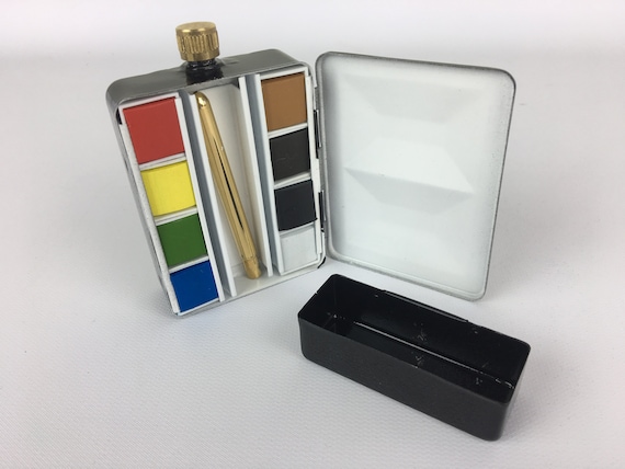 51 Pieces Watercolor Paint Palette and Half Pans Set Watercolor Tin Box  Metal Palette Paint Case with Lid Empty Watercolor Pans with Black Storage  Bag
