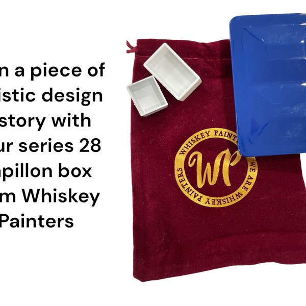 Whiskey Painters Papillon watercolor palette box,series 28 travel Napoleon paint box limited edition