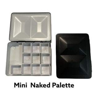 Artist travel watercolor mini naked pocket palette box, fits half, whole pans, tubes, Whiskey painters, handmade in Italy , Sale! paint box,