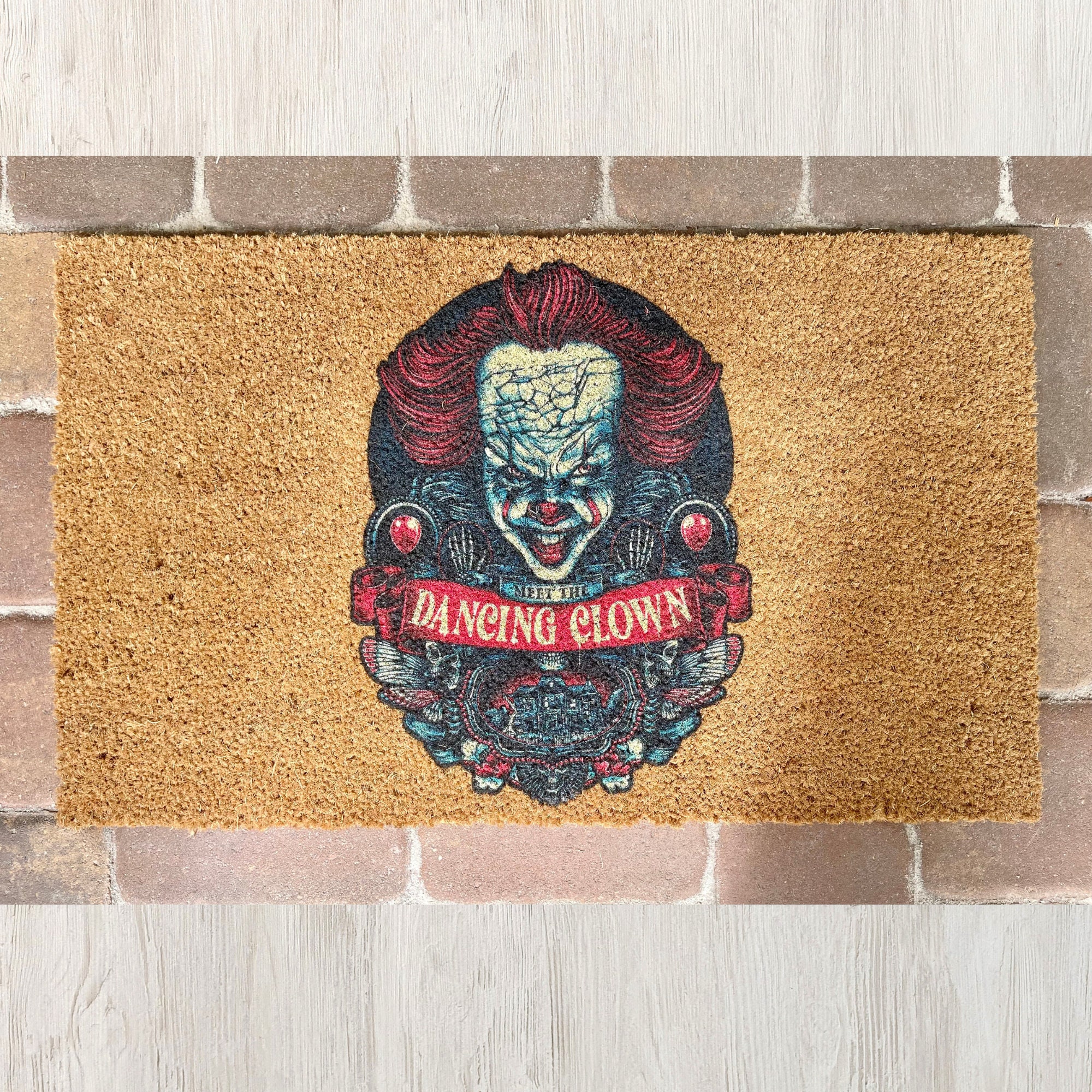Pennywise Doormat It Movie Mat Halloween Doormat Halloween Etsy