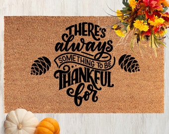 Thankful Coir Doormat, Fall Thanksgiving Decor
