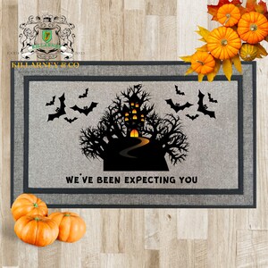 Haunted House We&#39;ve Been Expecting You Mat, Halloween Doormat, Halloween Door mat, Halloween Decor, funny doormat, Halloween Welcome Mat