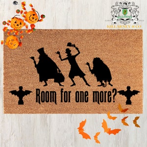 Room For One More Mat, Hitchhiking Ghosts, Disney Haunted Mansion Decor, Haunted Mansion Doormat,  , Welcome Foolish Mortals Decor