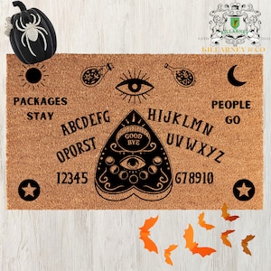 Ouiji Board Doormat, Halloween Doormat, Gothic decor, Ouiji Board, Halloween front door decor, funny door mat, Halloween Welcome Mat