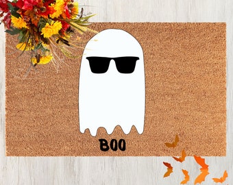Boo Ghost Coir Doormat, Halloween Decor