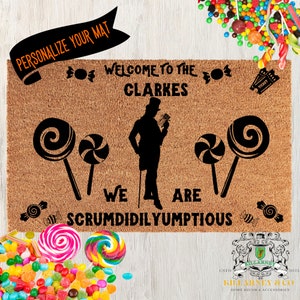 Personalized  Willy W inspired Doormat, Custom Mat