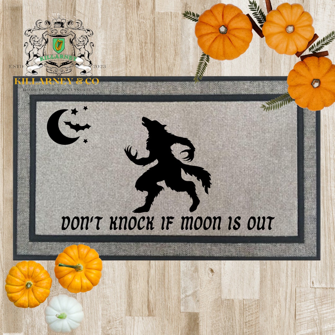 Werewolf Moon Doormat, Werewolf Decor, Halloween Doormat, Halloween