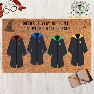 Sorting Hat Doormat, Potter Doormat, Potter Decor,