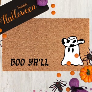 Boo Yall Ghost Mat, Halloween doormat, Ghost Halloween Door mat, Halloween decor, Halloween door decor, funny doormat, Halloween Welcome Mat