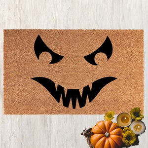 Spooky Face Halloween doormat, Ghost Mat, Ghoul Mat, Halloween Door mat, Halloween decor, funny doormat, Halloween Welcome Mat, Gothic Mat