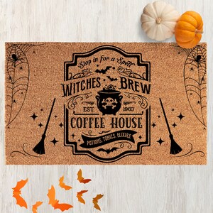Witches Brew Mat, Witch Door Mat, Witch Decor, Halloween Doormat, Halloween decor, Halloween front door decor, Halloween Welcome Mat