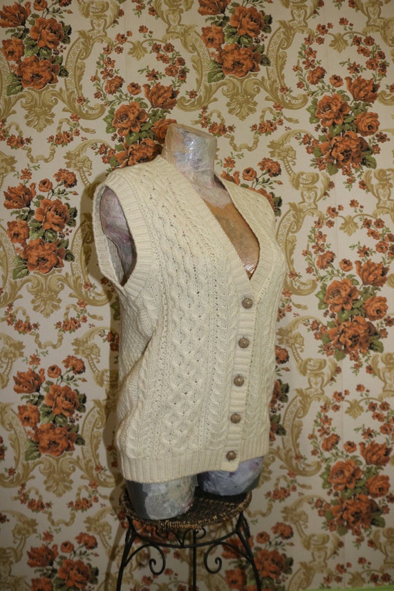 aran sweater vest