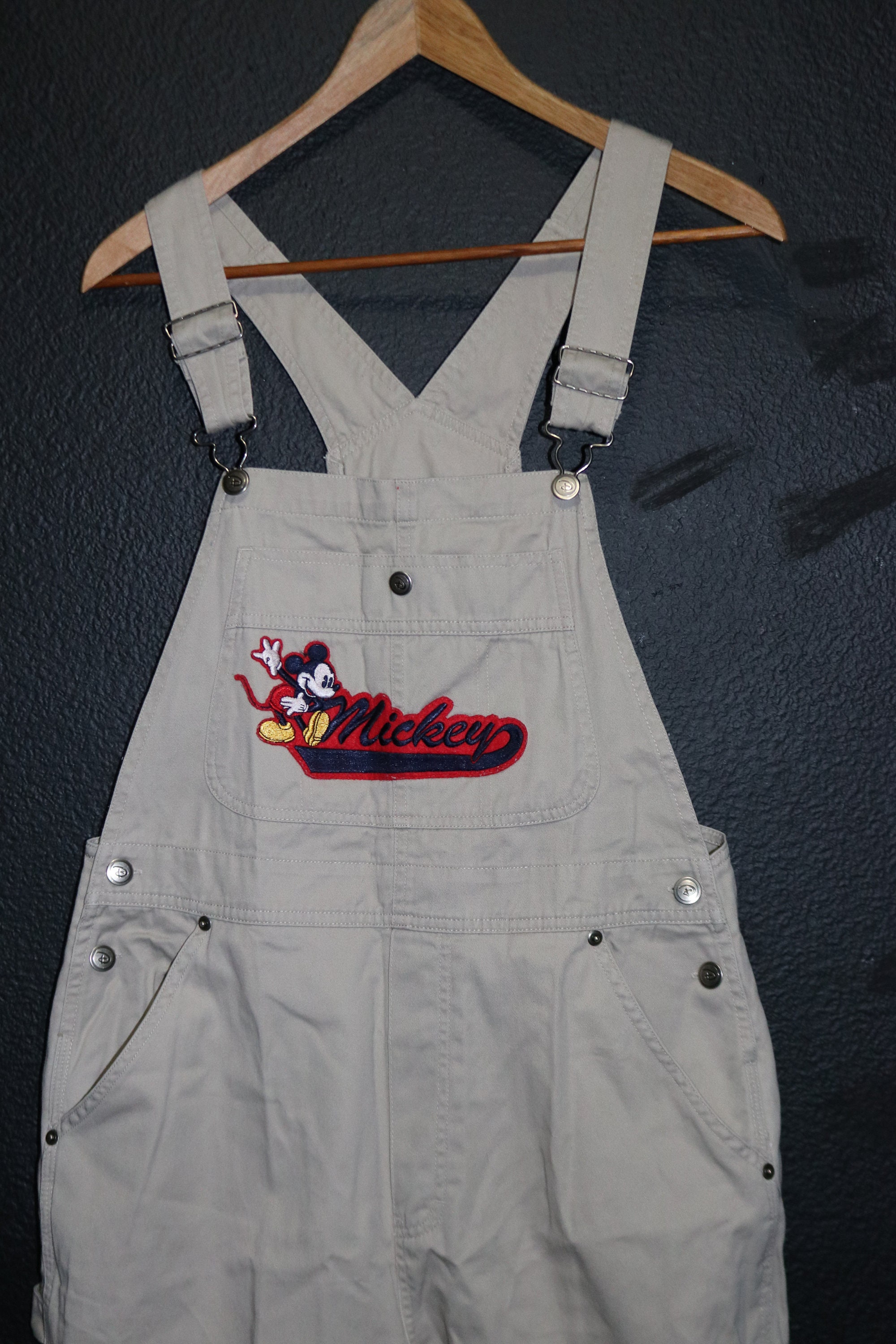 Disney Mickey Mouse Overalls With MIckey Applique on the Front Etsy