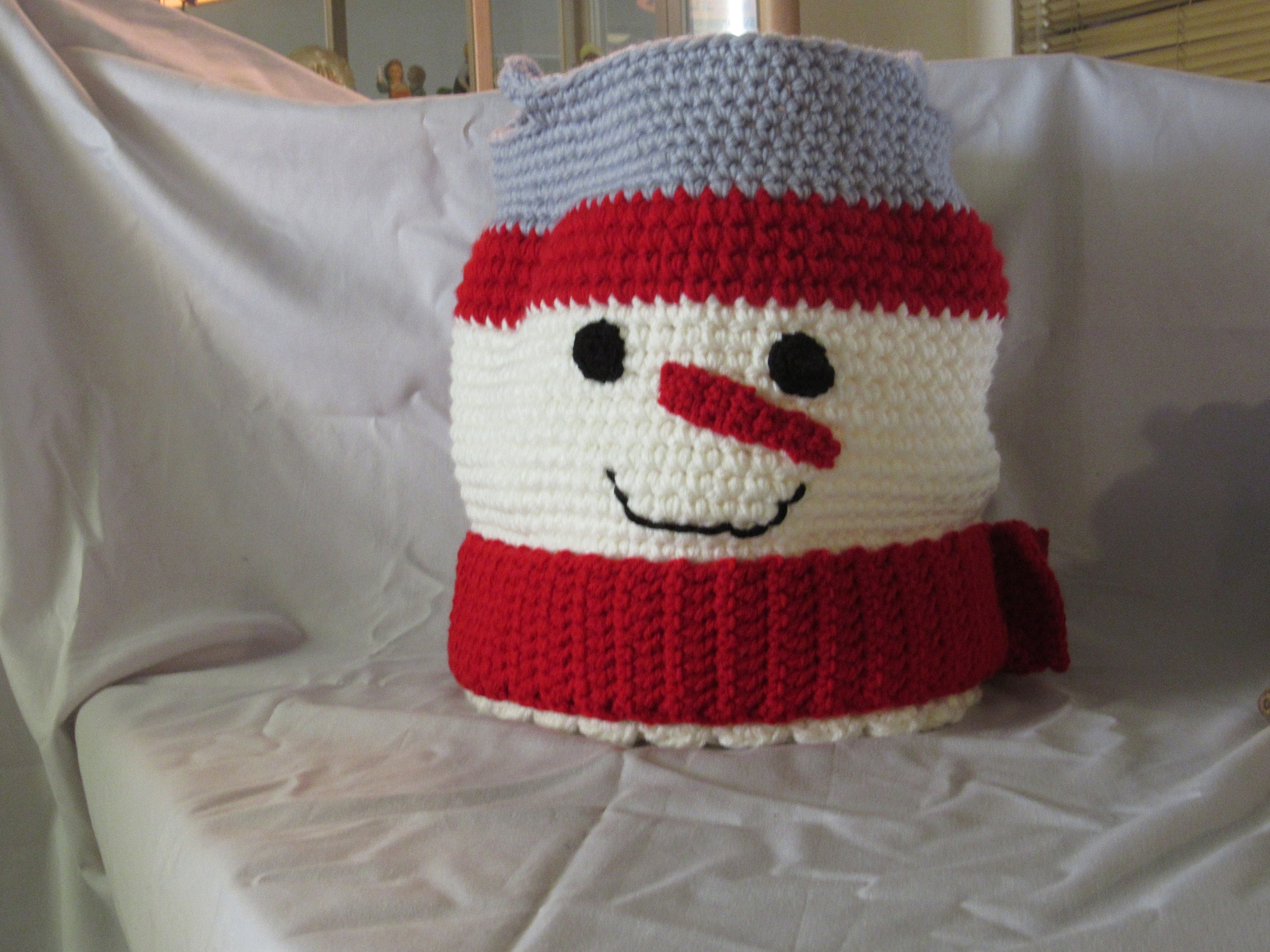 Snowman Basket 12 Inches Tall and 12 Inches in Dia. Etsy