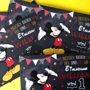 Cartes d'invitation Mickey Mouse cartes d'anniversaire anniversaire enfant