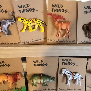 Wild animals wild one party favors birthday figures