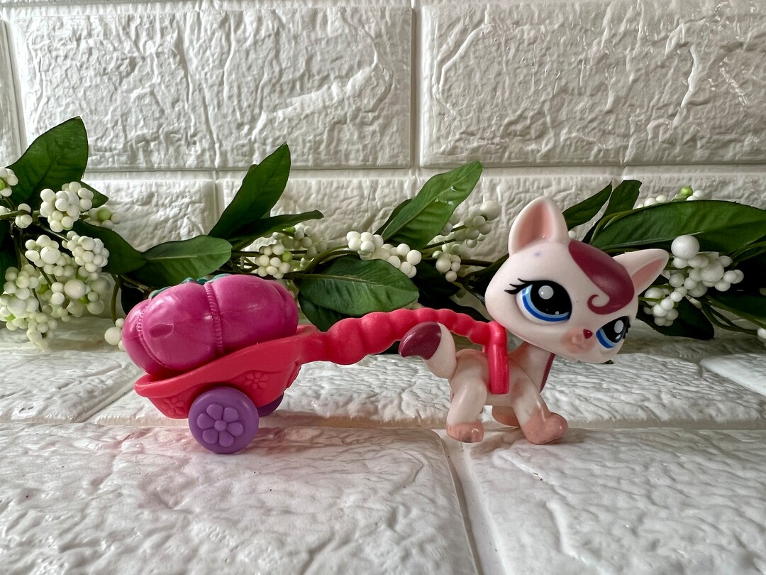 Pink 1679 LPS 1679 Pink Burgundy Swirl Walking Cat - Etsy