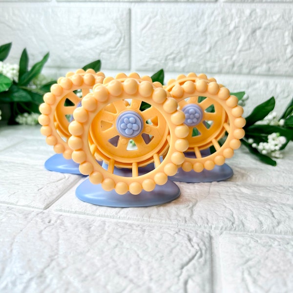 Orange and Blue Hamster or Gerbil Exercise Wheel