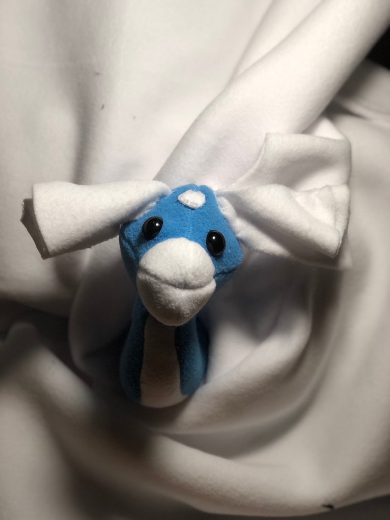 Dratini inspired plush dragon inspired by Pok\u00e9mon shoulder pet
