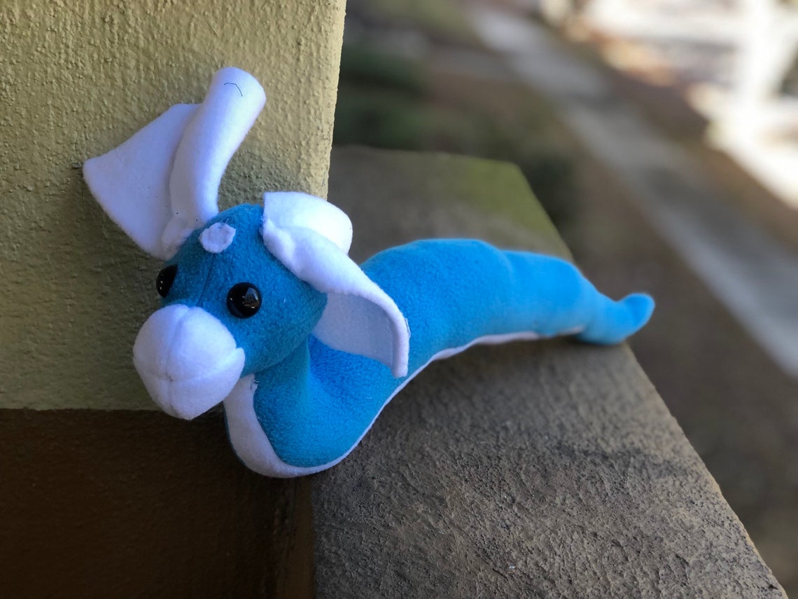 Dratini inspired plush dragon inspired by Pokémon shoulder | Etsy