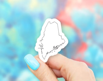Maine State Art Sticker - state stickers | maine stickers | MacBook stickers | laptop stickers | waterbottle stickers
