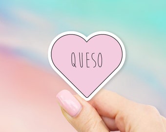 Love Queso Sticker - Heart stickers | MacBook stickers | laptop stickers | waterbottle stickers | hydroflask stickers | tumbler stickers