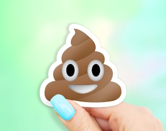 Poop Emoji Sticker - Poop stickers | MacBook stickers | laptop stickers | waterbottle stickers | hydroflask stickers | tumbler stickers