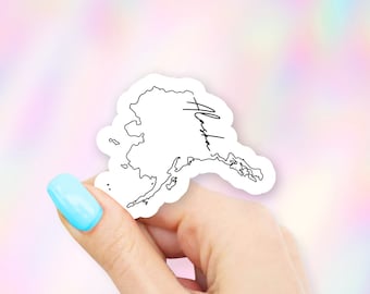 Alaska State Art Sticker - state stickers | alaska stickers | MacBook stickers | laptop stickers | waterbottle stickers