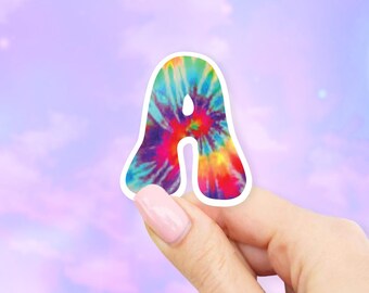Tie Dye A Sticker - Letter stickers | MacBook stickers | laptop stickers | waterbottle stickers | hydroflask stickers | tumbler stickers