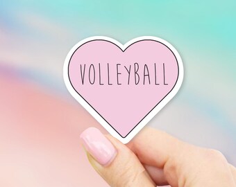 Love Volleyball Sticker - Heart stickers | MacBook stickers | laptop stickers | waterbottle stickers | hydroflask stickers | tumbler sticker