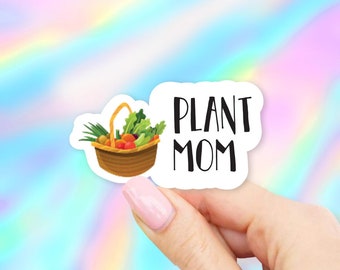 Plant Mom Sticker - Green stickers | MacBook stickers | laptop stickers | waterbottle stickers | hydroflask stickers | tumbler stickers