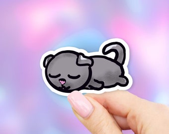 Napping Cat Sticker - Cat stickers | pet stickers | MacBook stickers | laptop stickers | waterbottle stickers | hydroflask stickers