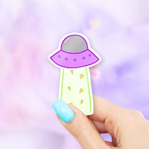 Pizza UFO Sticker - Food stickers | pizza sticker | MacBook stickers | laptop stickers | waterbottle stickers | hydroflask stickers