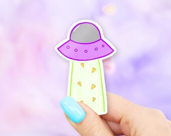 Pizza UFO Sticker - Food stickers | pizza sticker | MacBook stickers | laptop stickers | waterbottle stickers | hydroflask stickers