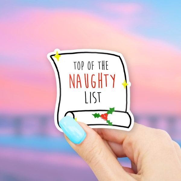 Naughty List Stickers Etsy
