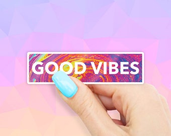 Good Vibes - Color Background Sticker - MacBook stickers | laptop stickers | waterbottle stickers | hydroflask stickers | tumbler stickers