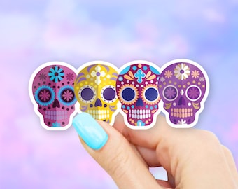 Sugar Skull Set Sticker - MacBook stickers | laptop stickers | waterbottle stickers | hydroflask stickers | tumbler stickers
