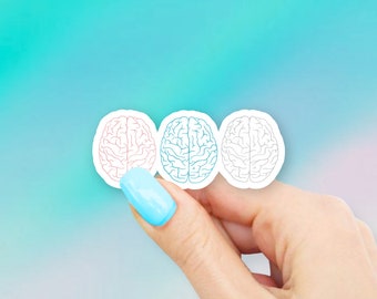 Pastel Brain Sticker - MacBook stickers | laptop stickers | waterbottle stickers | hydroflask stickers | tumbler stickers