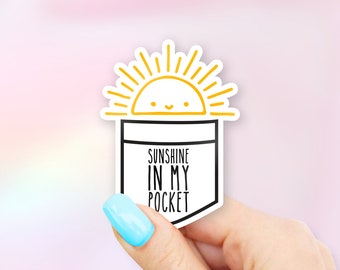Sunshine in My Pocket Sticker - MacBook stickers | laptop stickers | waterbottle stickers | hydroflask stickers | tumbler stickers