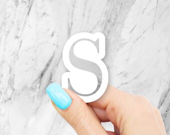 Marble S Sticker - Letter stickers | MacBook stickers | laptop stickers | waterbottle stickers | hydroflask stickers | tumbler stickers