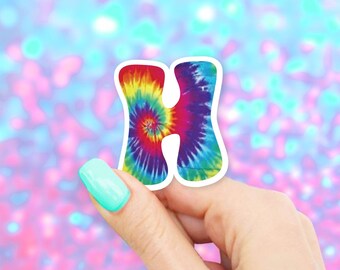 Tie Dye H Sticker - Letter stickers | MacBook stickers | laptop stickers | waterbottle stickers | hydroflask stickers | tumbler stickers