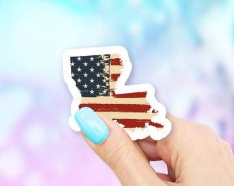 Louisiana Old USA Flag State Art Sticker - state stickers | louisiana stickers | MacBook stickers | laptop stickers | waterbottle stickers