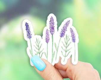 Purple Lavender Flowers Sticker - flower stickers | nature sticker | MacBook stickers | laptop stickers | waterbottle stickers